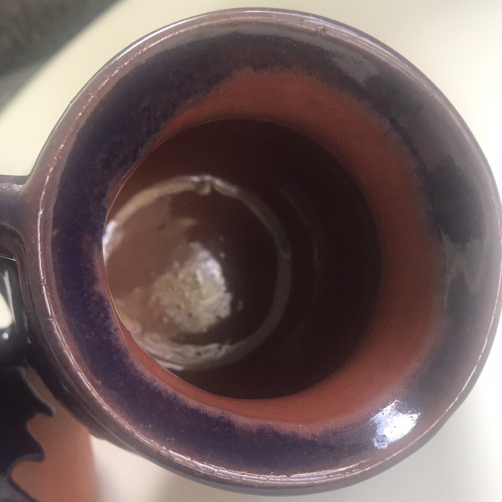 2 Hand made coffee cups mugs Mexican pottery - Picture 3 of 7